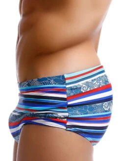 Men's Striped Trunk Square Leg Swimsuit(Mens Striped Trunk Square Leg Swimsuit) -Mr Saker 1 3 70066da7 8f22 4cd9 8c9e 39b29cc97989