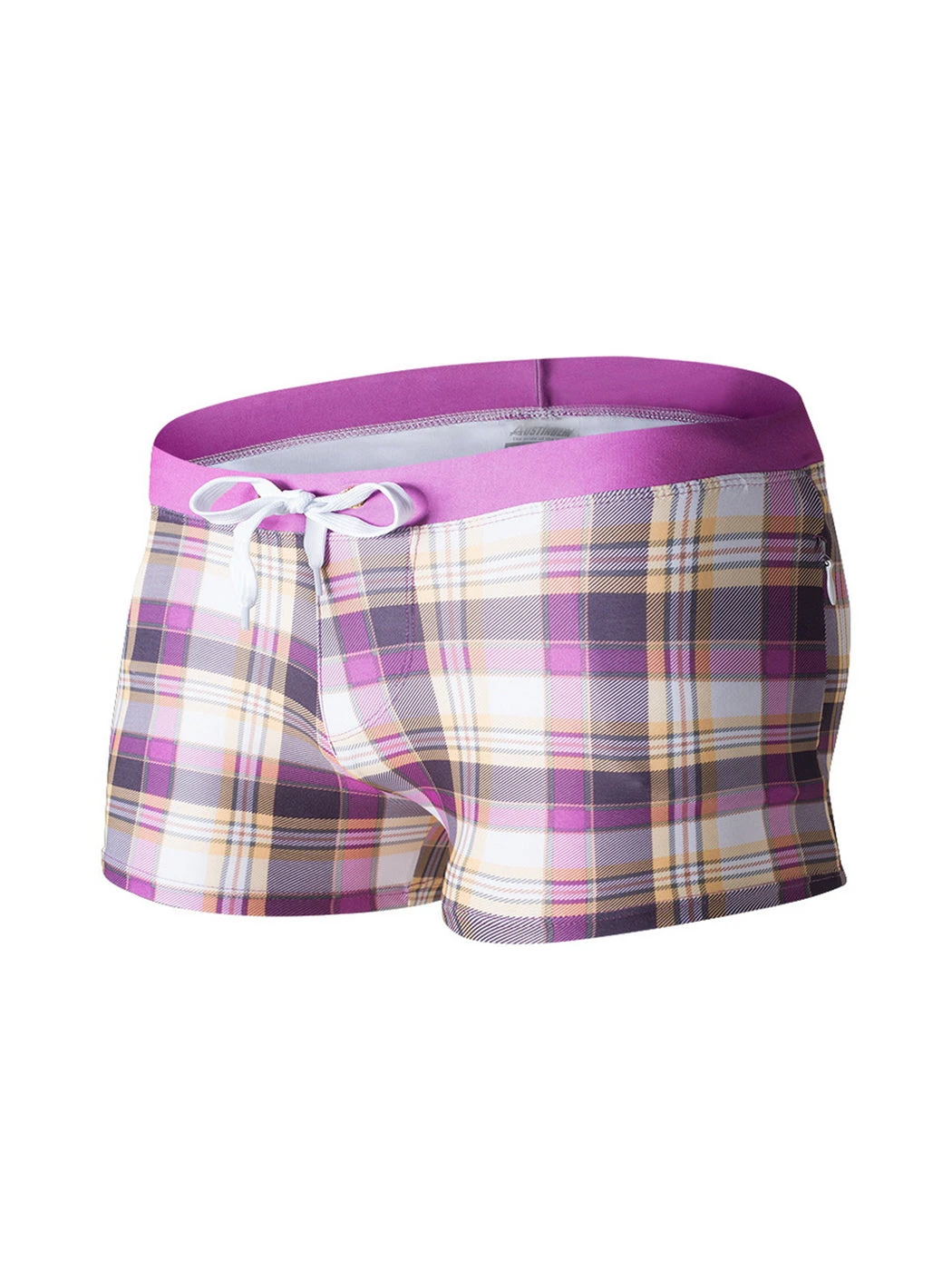 Men's Drawstring Plaid Swim Shorts With Pockets(Mens Drawstring Plaid Swim Shorts With Pockets) 11 Men's Drawstring Plaid Swim Shorts With Pockets(Mens Drawstring Plaid Swim Shorts With Pockets) - Image 11