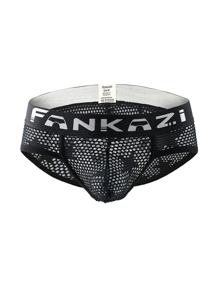 3-pack Men's Sexy Star Mesh Breathable Hollow U-shaped Convex Pouch Briefs(3 Pack Mens Sexy Star Mesh Breathable Hollow U Shaped Convex Pouch Briefs) 2 3-pack Men's Sexy Star Mesh Breathable Hollow U-shaped Convex Pouch Briefs(3 Pack Mens Sexy Star Mesh Breathable Hollow U Shaped Convex Pouch Briefs) - Image 2