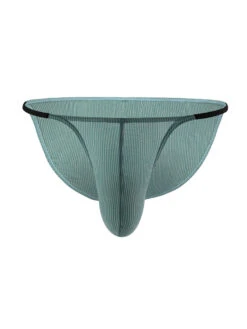 3 Pack Men's Low Rise Striped Camisole Briefs With Raised Pockets(3 Pack Mens Low Rise Striped Camisole Briefs With Raised Pockets)