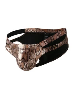 2-pack Men's Snake Print Hollow Briefs(2 Pack Mens Snake Print Hollow Briefs) -Mr Saker 1 3 f3797a45 afc1 4ae8 bda6 d815cc243498