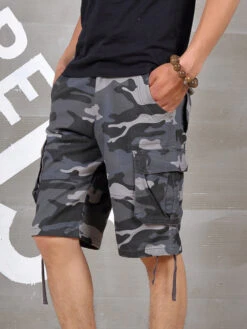 Casual Camo Cargo Shorts For Men(Casual Camo Cargo Shorts For Men)