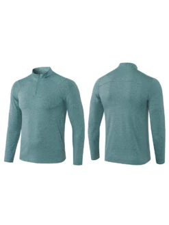 Men's Zip-Up Sports Long Sleeve Shirt(Mens Zip Up Long Sleeve T Shirt) -Mr Saker 1 42 1