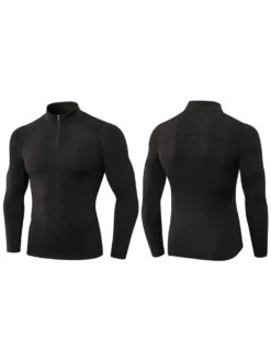 High Stretch Tight Sports Collar Long Sleeves For Men(High Stretch Tight Sports Collar Long Sleeves For Men) -Mr Saker 1 45