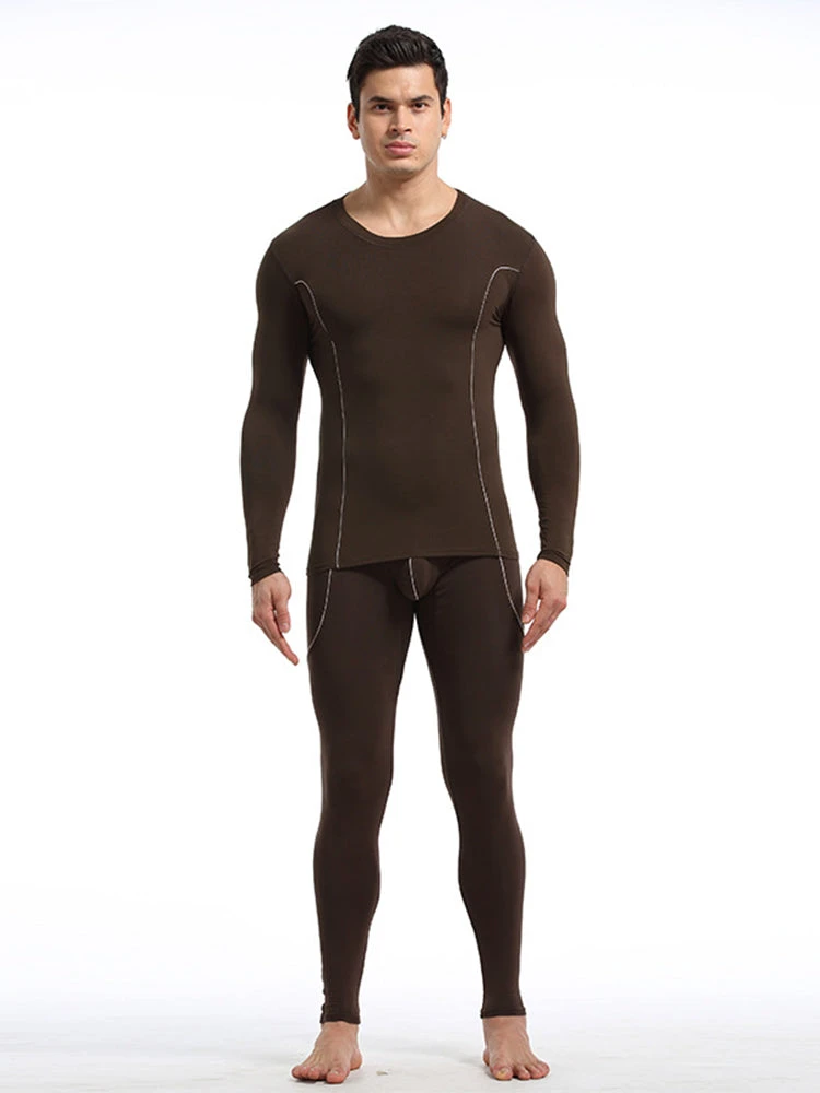 Men's Round Neck Solid Color Bamboo Fiber Thermal Underwear Set(Mens Round Neck Solid Color Bamboo Fiber Thermal Underwear Set) 19 Men's Round Neck Solid Color Bamboo Fiber Thermal Underwear Set(Mens Round Neck Solid Color Bamboo Fiber Thermal Underwear Set) - Image 19