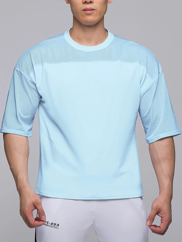 Men's Stretchy Breathable Mesh Short-Sleeve Shirt Sports Running Casual Top T-Shirt(Mens Stretchy Breathable Mesh Short Sleeve Shirt Sports Running Casual Top T Shirt) 16 Men's Stretchy Breathable Mesh Short-Sleeve Shirt Sports Running Casual Top T-Shirt(Mens Stretchy Breathable Mesh Short Sleeve Shirt Sports Running Casual Top T Shirt) - Image 16