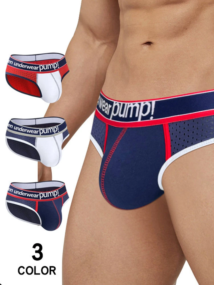 2 Pack Men's Breathable Mesh Comfortable U-convex Large Pouch Sports Briefs(2 Pack Mens Breathable Mesh Comfortable U Convex Large Pouch Sports Briefs) 2 2 Pack Men's Breathable Mesh Comfortable U-convex Large Pouch Sports Briefs(2 Pack Mens Breathable Mesh Comfortable U Convex Large Pouch Sports Briefs) - Image 2