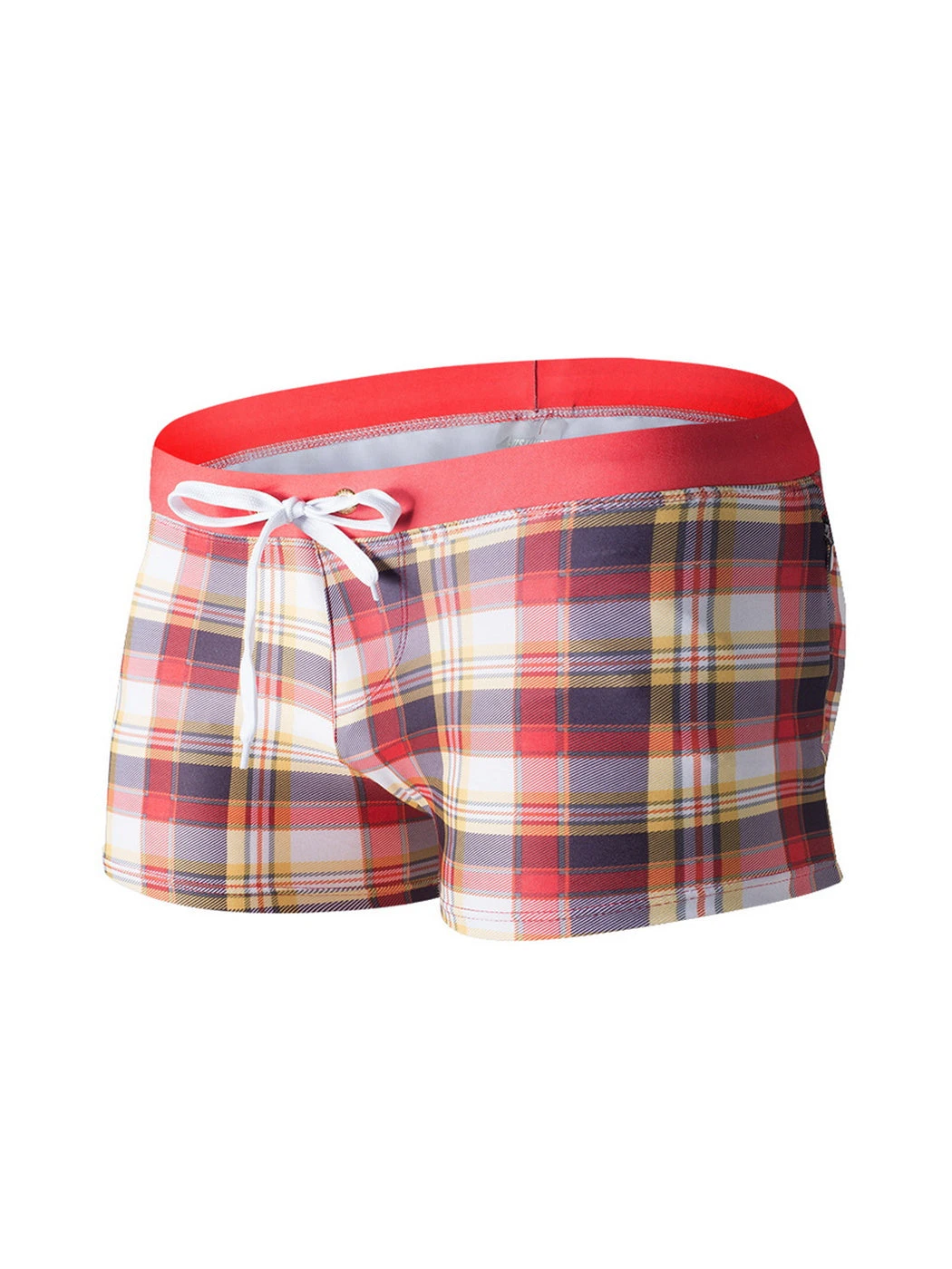 Men's Drawstring Plaid Swim Shorts With Pockets(Mens Drawstring Plaid Swim Shorts With Pockets) 13 Men's Drawstring Plaid Swim Shorts With Pockets(Mens Drawstring Plaid Swim Shorts With Pockets) - Image 13