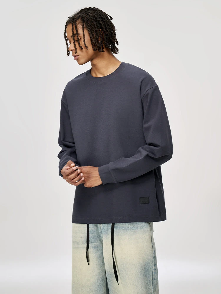 Versatile Long-Sleeve Crewneck Sweatshirt With Small Neckline(Versatile Long Sleeve Crewneck Sweatshirt With Small Neckline) 5 Versatile Long-Sleeve Crewneck Sweatshirt With Small Neckline(Versatile Long Sleeve Crewneck Sweatshirt With Small Neckline) - Image 5