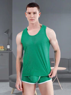 Men's Mesh Ice Silk Sleeveless Tank Top(Summer Cool Down Mens Tanks Shorts Set) -Mr Saker 1 4 a220fd70 933a 4726 b39d 6d614bdd5a84