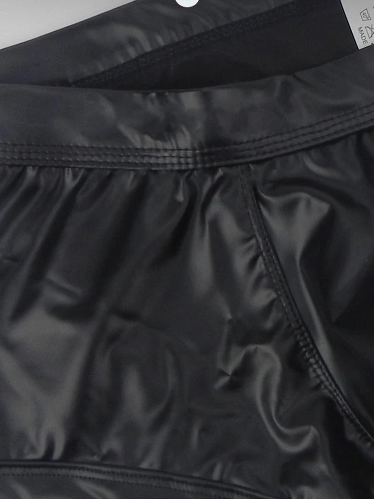 2-pack Men's Leather Hollow Hip-revealing Large Pouch Boxer Briefs(2 Pack Mens Leather Hollow Hip Revealing Large Pouch Boxer Briefs) 16 2-pack Men's Leather Hollow Hip-revealing Large Pouch Boxer Briefs(2 Pack Mens Leather Hollow Hip Revealing Large Pouch Boxer Briefs) - Image 16