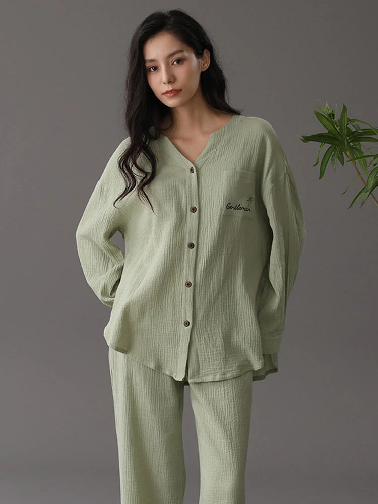 Autumn And Winter Loose Couple Cotton Pajamas Sets(Autumn And Winter Loose Couple Cotton Pajamas Sets) 9 Autumn And Winter Loose Couple Cotton Pajamas Sets(Autumn And Winter Loose Couple Cotton Pajamas Sets) - Image 9