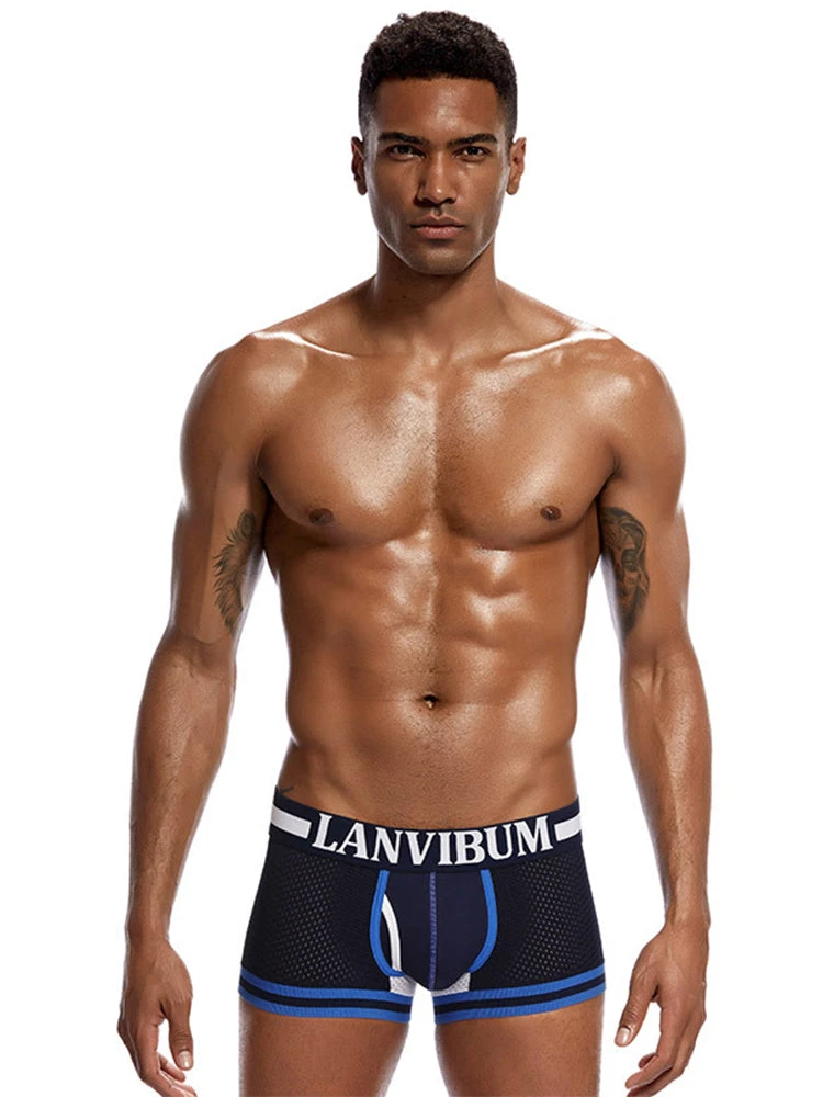 4 Pack Men's Mesh Breathable Quick-Dry Sexy Nylon Trunks(4 Pack Mens Mesh Breathable Quick Dry Sexy Nylon Trunks) 13 4 Pack Men's Mesh Breathable Quick-Dry Sexy Nylon Trunks(4 Pack Mens Mesh Breathable Quick Dry Sexy Nylon Trunks) - Image 13