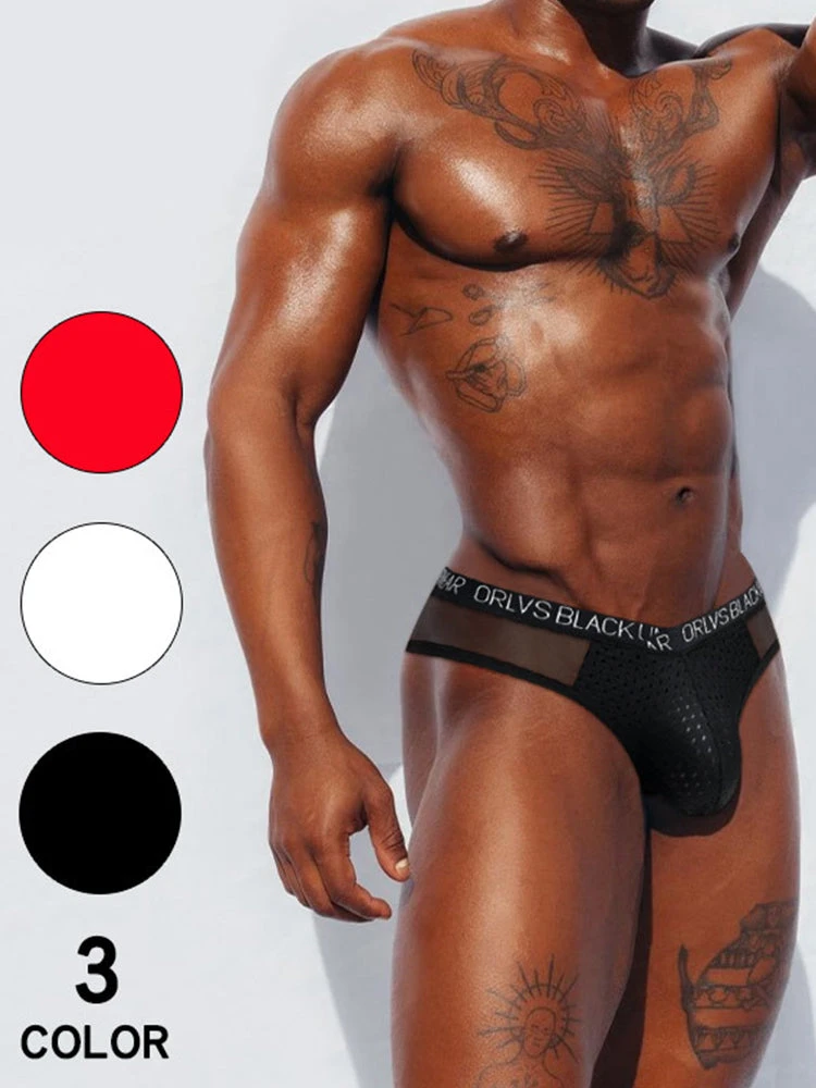 2-Pack Breathable Low Waist U-Convex Semi-Transparent Men's Briefs(Breathable Low Waist U Convex Semi Transparent Mens Briefs) 2 2-Pack Breathable Low Waist U-Convex Semi-Transparent Men's Briefs(Breathable Low Waist U Convex Semi Transparent Mens Briefs) - Image 2