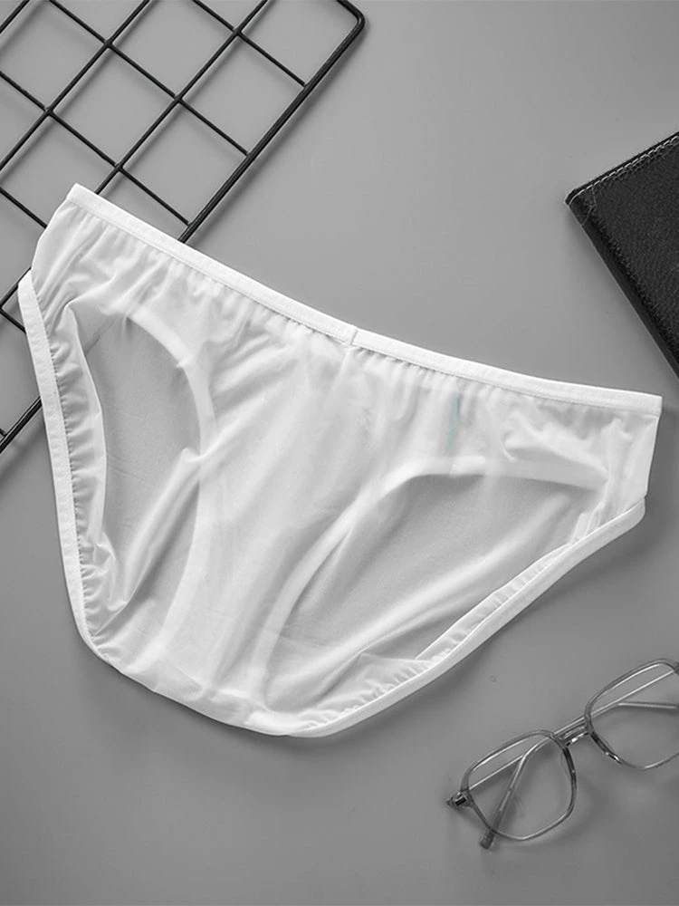 2 Pack Men's Sexy Stretch Sheer Sport Bikini – Lightweight & Breathable(2 Pack Mens Ice Silk Single Layer U Convex Low Rise Sexy Semi Transparent Bikini) 9 2 Pack Men's Sexy Stretch Sheer Sport Bikini – Lightweight & Breathable(2 Pack Mens Ice Silk Single Layer U Convex Low Rise Sexy Semi Transparent Bikini) - Image 9