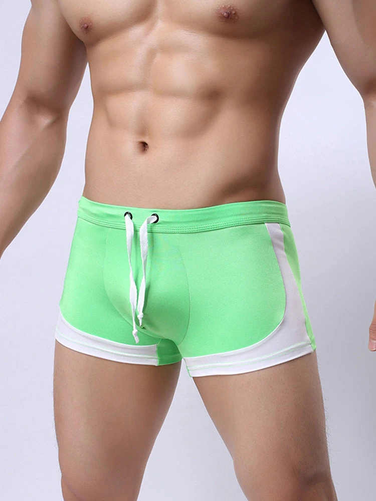 Men's Spliced Color Swim Trunks With Drawstring(Mens Spliced Color Swim Trunks With Drawstring) 13 Men's Spliced Color Swim Trunks With Drawstring(Mens Spliced Color Swim Trunks With Drawstring) - Image 13
