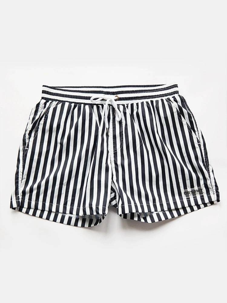 Men's Stripe Drawstring Swim Board Shorts(Mens Stripe Drawstring Swim Board Shorts) 9 Men's Stripe Drawstring Swim Board Shorts(Mens Stripe Drawstring Swim Board Shorts) - Image 9