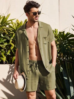 Men’s Button Down Short Sleeve Shirt Top And Shorts Set(Men S Button Down Short Sleeve Shirt Top And Shorts Set) -Mr Saker 1 6 3dcc2b9b 1e3c 4c54 9ff9 33d4ff46ca8f