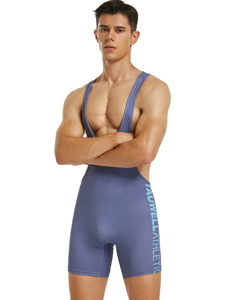 Men's Solid Color Wrestling Singlet Bodysuit(Mens Tight Tank Top Wrestling Suit) 6 Men's Solid Color Wrestling Singlet Bodysuit(Mens Tight Tank Top Wrestling Suit) - Image 6