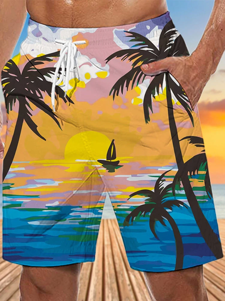 Men's Moisture-Wicking Bold Prints Sporty Cut Board Shorts(Mens Moisture Wicking Bold Prints Sporty Cut Board Shorts) 9 Men's Moisture-Wicking Bold Prints Sporty Cut Board Shorts(Mens Moisture Wicking Bold Prints Sporty Cut Board Shorts) - Image 9