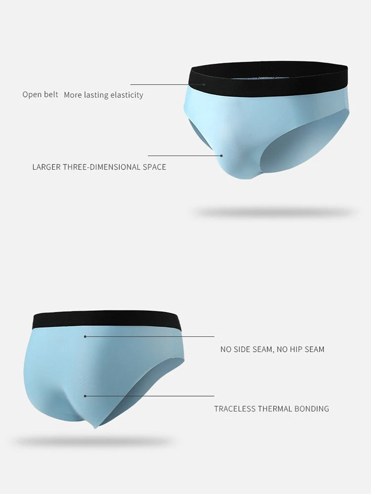 7 Pack Ball Support Seamless Men's Briefs(7 Pack Ball Support Ice Silk Seamless Mens Briefs Mrsaker) 7 7 Pack Ball Support Seamless Men's Briefs(7 Pack Ball Support Ice Silk Seamless Mens Briefs Mrsaker) - Image 7