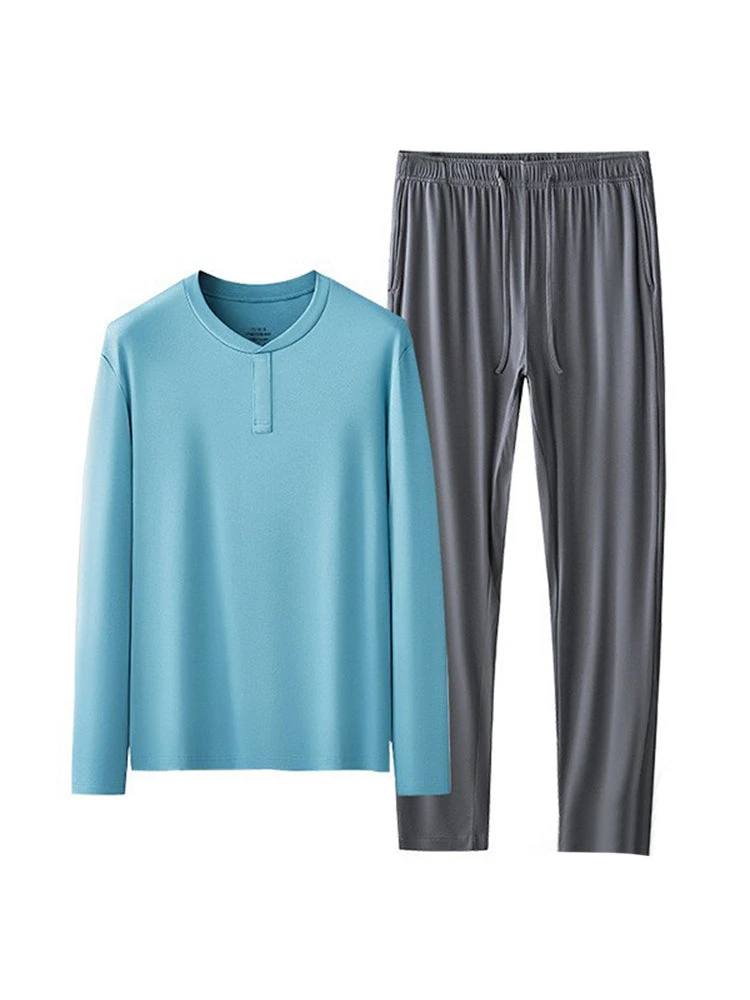 60S Modal Men's Solid Color Pajama Set | Comfortable Casual Wear For All Seasons(60s Modal Mens Solid Color Pajama Set Comfortable Casual Wear For All Seasons) 19 60S Modal Men's Solid Color Pajama Set | Comfortable Casual Wear For All Seasons(60s Modal Mens Solid Color Pajama Set Comfortable Casual Wear For All Seasons) - Image 19