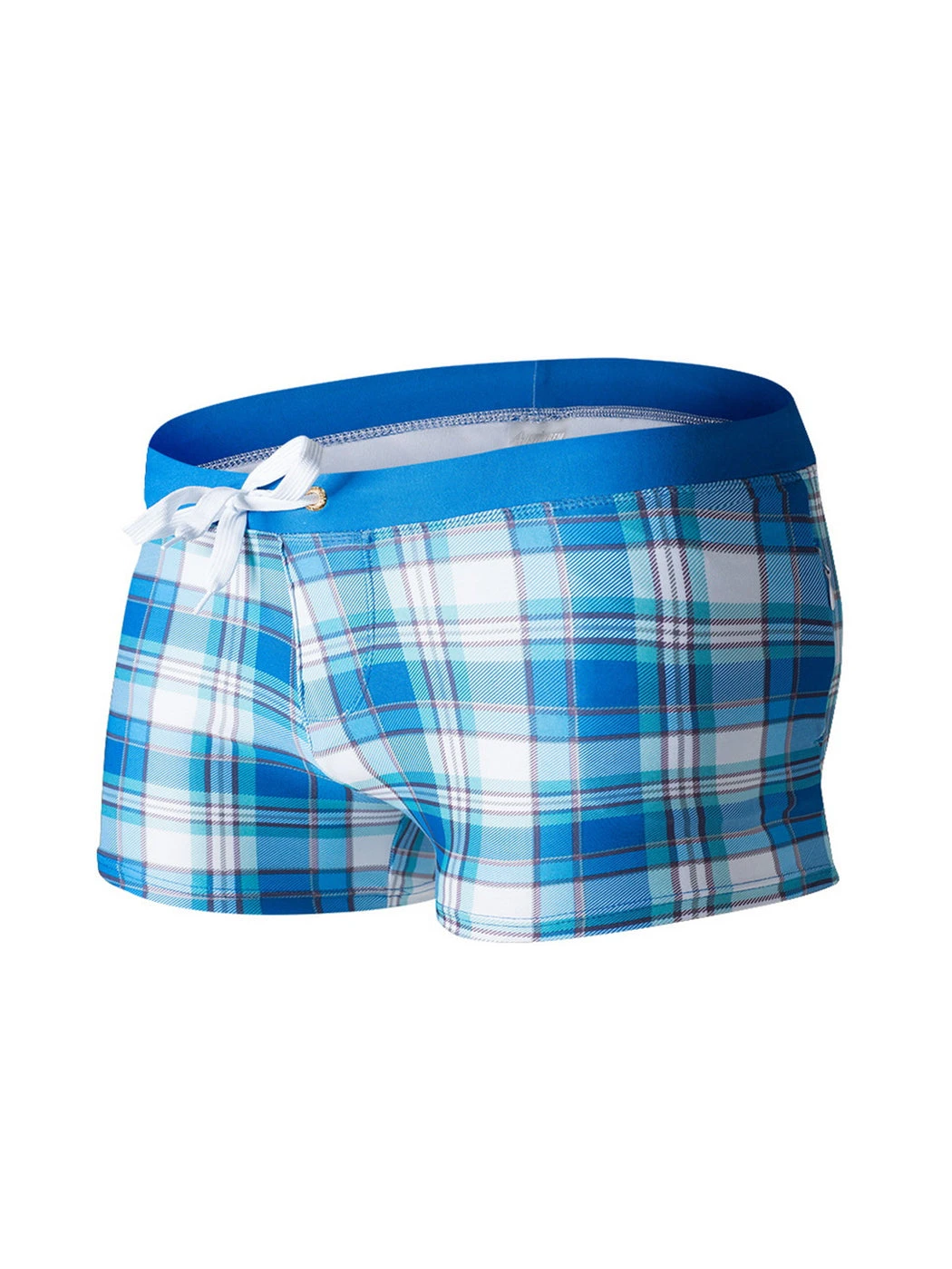 Men's Drawstring Plaid Swim Shorts With Pockets(Mens Drawstring Plaid Swim Shorts With Pockets) 16 Men's Drawstring Plaid Swim Shorts With Pockets(Mens Drawstring Plaid Swim Shorts With Pockets) - Image 16