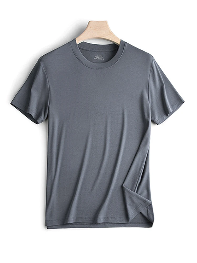 Modal Summer Short Sleeve T-Shirt Men Crew Neck Solid Color Casual Underwear Mens Clothing(Modal Summer Short Sleeve T Shirt Men Crew Neck Solid Color Casual Underwear Mens Clothing) 14 Modal Summer Short Sleeve T-Shirt Men Crew Neck Solid Color Casual Underwear Mens Clothing(Modal Summer Short Sleeve T Shirt Men Crew Neck Solid Color Casual Underwear Mens Clothing) - Image 14