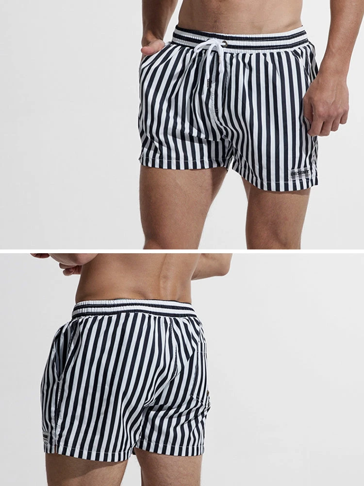 Men's Stripe Drawstring Swim Board Shorts(Mens Stripe Drawstring Swim Board Shorts) 13 Men's Stripe Drawstring Swim Board Shorts(Mens Stripe Drawstring Swim Board Shorts) - Image 13