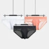 2-pack Men's Sexy Semi-transparent Ribbed Briefs(2 Pack Mens Sexy Semi Transparent Ribbed Briefs)