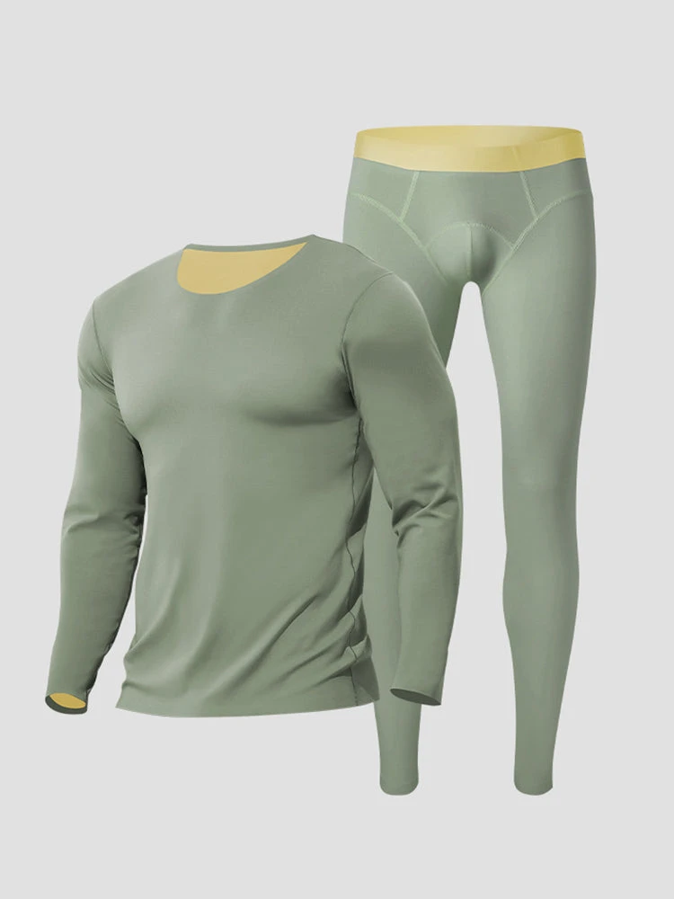 Men's Seamless Double-sided Round Neck Thermal Underwear Set(Mens Seamless Double Sided Round Neck Thermal Underwear Set) 17 Men's Seamless Double-sided Round Neck Thermal Underwear Set(Mens Seamless Double Sided Round Neck Thermal Underwear Set) - Image 17