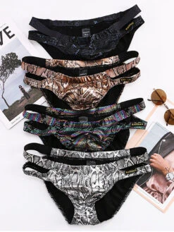 2-pack Men's Snake Print Hollow Briefs(2 Pack Mens Snake Print Hollow Briefs) -Mr Saker 1 6 db4ecb1c 3fb8 4b7c 997f d83e4b739b37