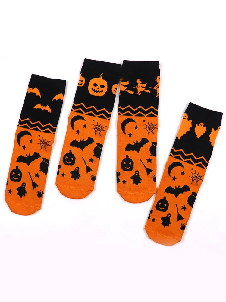 4 Pack Halloween Gift Socks Fun And Casual Cotton Crew Socks(4 Pack Halloween Gift Socks Fun And Casual Cotton Crew Socks) 4 4 Pack Halloween Gift Socks Fun And Casual Cotton Crew Socks(4 Pack Halloween Gift Socks Fun And Casual Cotton Crew Socks) - Image 4