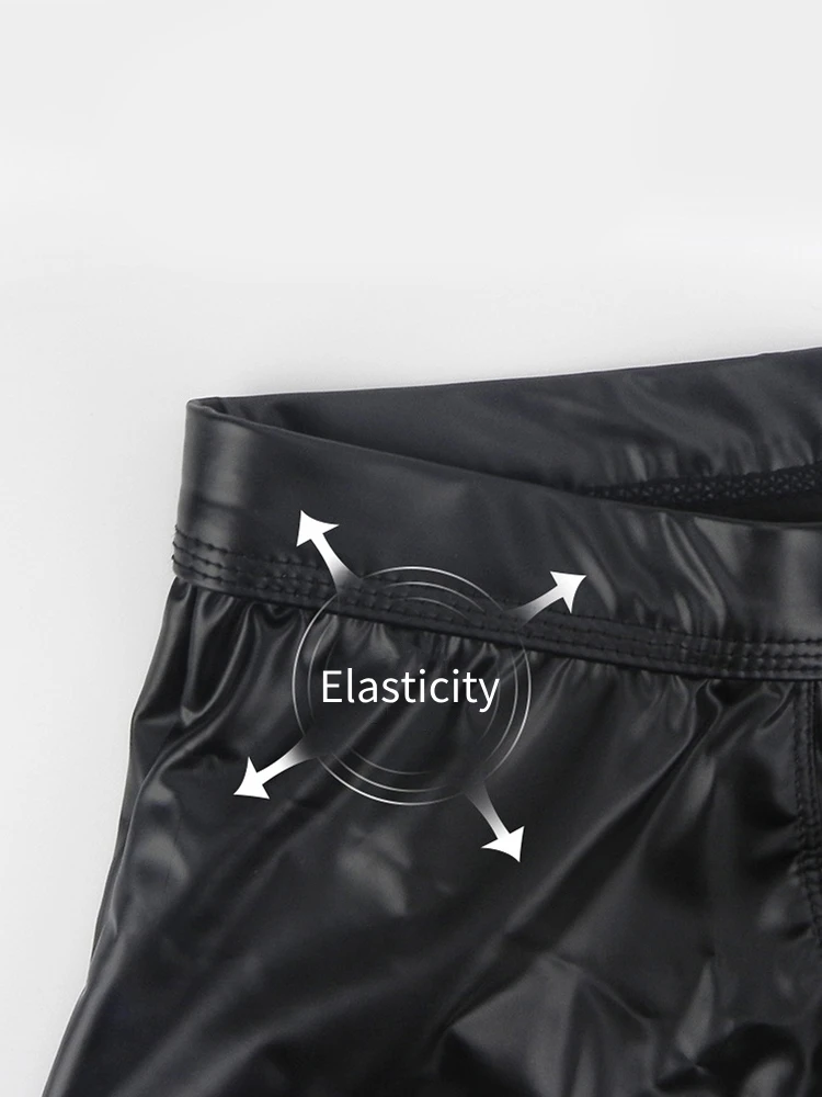 2-pack Men's Leather Hollow Hip-revealing Large Pouch Boxer Briefs(2 Pack Mens Leather Hollow Hip Revealing Large Pouch Boxer Briefs) 3 2-pack Men's Leather Hollow Hip-revealing Large Pouch Boxer Briefs(2 Pack Mens Leather Hollow Hip Revealing Large Pouch Boxer Briefs) - Image 3