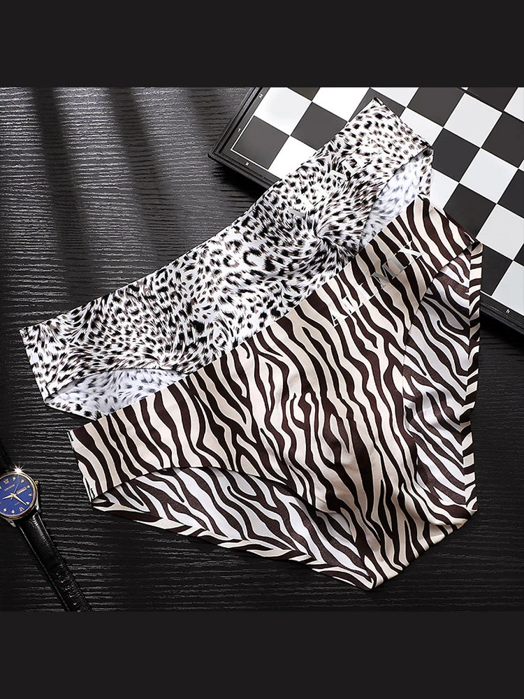 3 Pack ALLMIX Men's 3D Pouch Sexy Leopard Print Ice Silk Briefs(3 Pack Mens 3d Pouch Sexy Leopard Print Ice Silk Briefs) 3 3 Pack ALLMIX Men's 3D Pouch Sexy Leopard Print Ice Silk Briefs(3 Pack Mens 3d Pouch Sexy Leopard Print Ice Silk Briefs) - Image 3