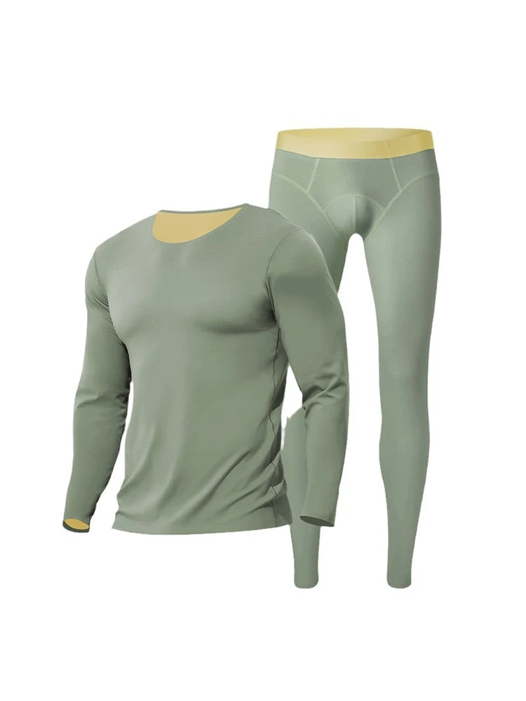 Men's Seamless Double-sided Round Neck Thermal Underwear Set(Mens Seamless Double Sided Round Neck Thermal Underwear Set) 15 Men's Seamless Double-sided Round Neck Thermal Underwear Set(Mens Seamless Double Sided Round Neck Thermal Underwear Set) - Image 15