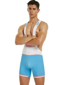 Men’s Spliced Color Wrestling Singlet Bodysuit(Mens Color Matching Wrestling One Piece Vest) 18 Men’s Spliced Color Wrestling Singlet Bodysuit(Mens Color Matching Wrestling One Piece Vest) -Mr Saker 1 7 a247143d adda 4027 b142 186e0bd18799