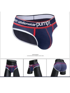 2 Pack Men's Breathable Mesh Comfortable U-convex Large Pouch Sports Briefs(2 Pack Mens Breathable Mesh Comfortable U Convex Large Pouch Sports Briefs)