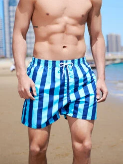 Men's Spliced Striped Drawstring Waist Board Shorts(Mens Spliced Striped Drawstring Waist Board Shorts) 18 Men's Spliced Striped Drawstring Waist Board Shorts(Mens Spliced Striped Drawstring Waist Board Shorts) -Mr Saker 1 8 20002647 8fe7 4489 9498 921aa99f9d16