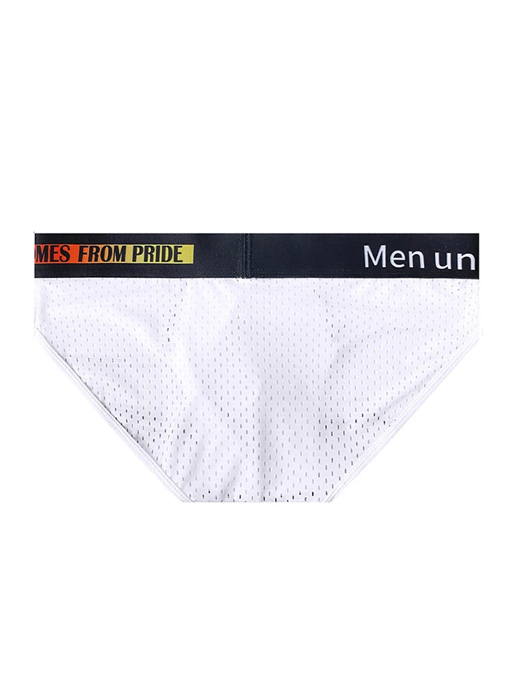 Men's Mesh Briefs With Colorful Spliced Lines(Mens Mesh Briefs With Colorful Spliced Lines) 9 Men's Mesh Briefs With Colorful Spliced Lines(Mens Mesh Briefs With Colorful Spliced Lines) - Image 9