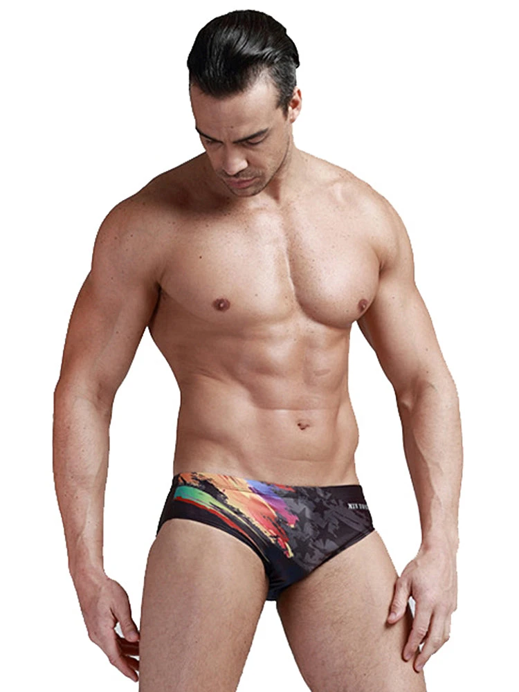 Men's Youth Training Fashion Print Swim Brief(Mens Youth Training Fashion Print Swim Brief) 4 Men's Youth Training Fashion Print Swim Brief(Mens Youth Training Fashion Print Swim Brief) - Image 4