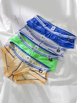 3 Pack Sexy Fashion Ice Silk Solid Color Men's Briefs(3 Pack Sexy Fashion Ice Silk Solid Color Mens Briefs)