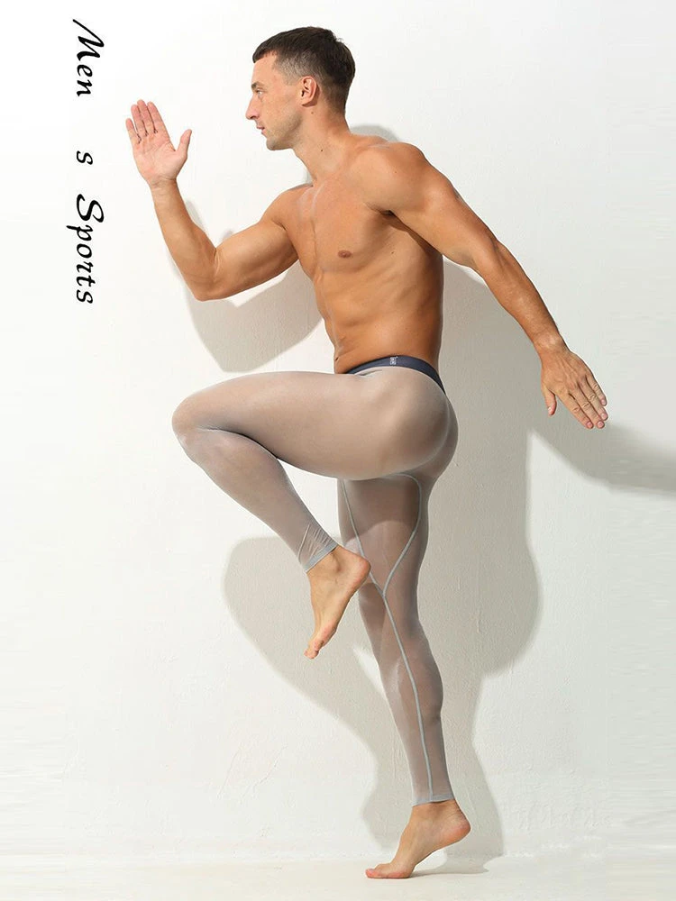 Men's Ice Silk Full Transparent Sexy Fitness Pants Sports Tights(Mens Ice Silk Full Transparent Sexy Fitness Pants Sports Tights) 2 Men's Ice Silk Full Transparent Sexy Fitness Pants Sports Tights(Mens Ice Silk Full Transparent Sexy Fitness Pants Sports Tights) - Image 2