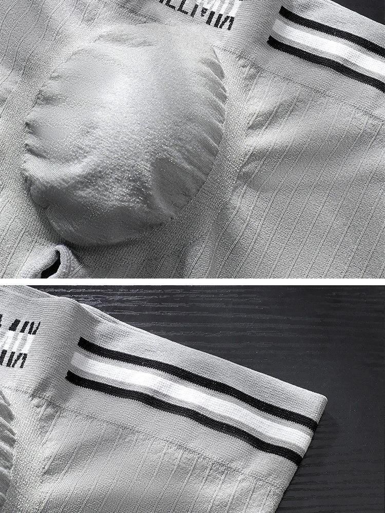 3 Pack ALLMIX Men's Sexy Striped Seamless Low Waist Boxers Briefs(3 Pack Mens Sexy Striped Seamless Low Waist Boxers Briefs) 2 3 Pack ALLMIX Men's Sexy Striped Seamless Low Waist Boxers Briefs(3 Pack Mens Sexy Striped Seamless Low Waist Boxers Briefs) - Image 2