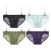 3 Pack Men's Mesh Nylon Breathable Solid Color Bikini(3 Pack Mens Mesh Nylon Breathable Solid Color Bikini)