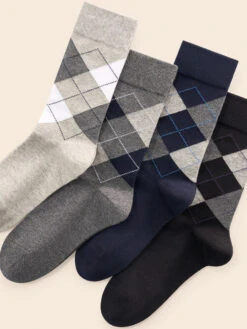 5 Pack Men's Simple Textured Crew Socks(5 Pack Mens Simple Textured Crew Socks) -Mr Saker 1 9 0cf0b794 faf0 4398 8df1 6cf6220b5169