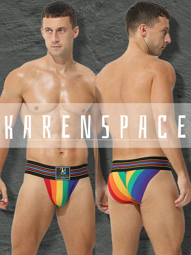 2 Pack Men's Sexy Rainbow Stretchy Breathable Soft U-Convex Pouch Bikini(2 Pack Mens Sexy Rainbow Stretchy Breathable Soft U Convex Pouch Bikini) 3 2 Pack Men's Sexy Rainbow Stretchy Breathable Soft U-Convex Pouch Bikini(2 Pack Mens Sexy Rainbow Stretchy Breathable Soft U Convex Pouch Bikini) - Image 3