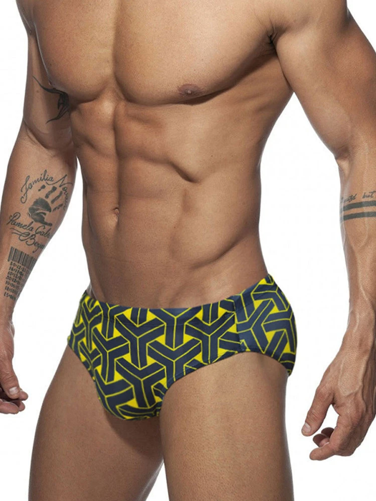Men's 3D Pouch Printed Fitness Swim Briefs(Mens 3d Pouch Printed Fitness Swim Brief) 3 Men's 3D Pouch Printed Fitness Swim Briefs(Mens 3d Pouch Printed Fitness Swim Brief) - Image 3
