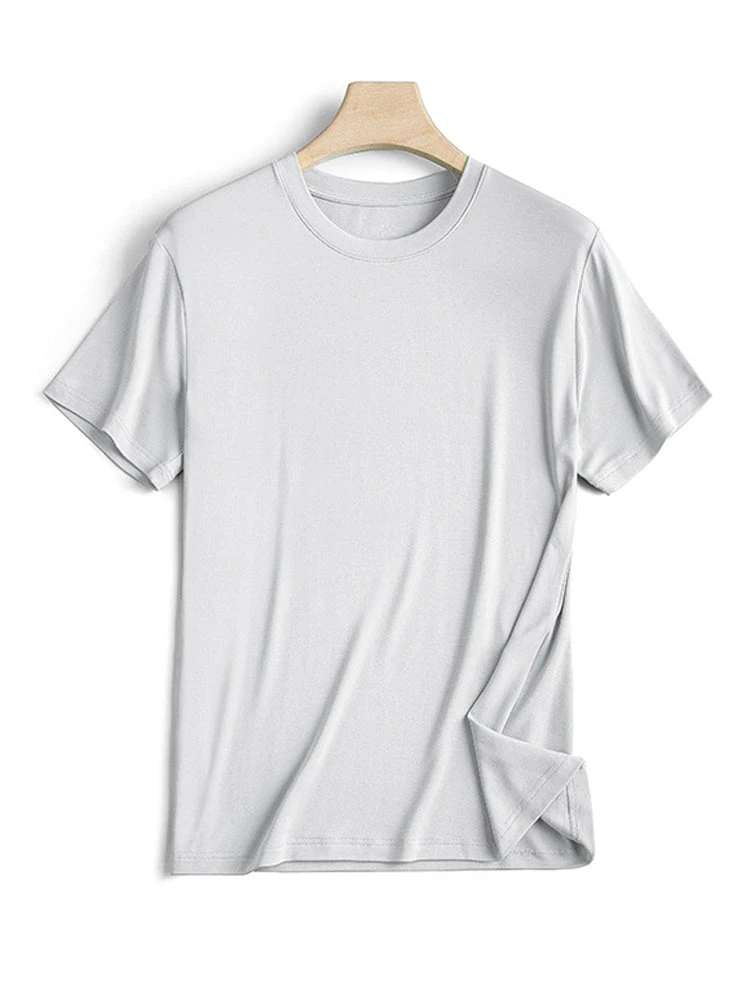 Modal Summer Short Sleeve T-Shirt Men Crew Neck Solid Color Casual Underwear Mens Clothing(Modal Summer Short Sleeve T Shirt Men Crew Neck Solid Color Casual Underwear Mens Clothing) 8 Modal Summer Short Sleeve T-Shirt Men Crew Neck Solid Color Casual Underwear Mens Clothing(Modal Summer Short Sleeve T Shirt Men Crew Neck Solid Color Casual Underwear Mens Clothing) - Image 8