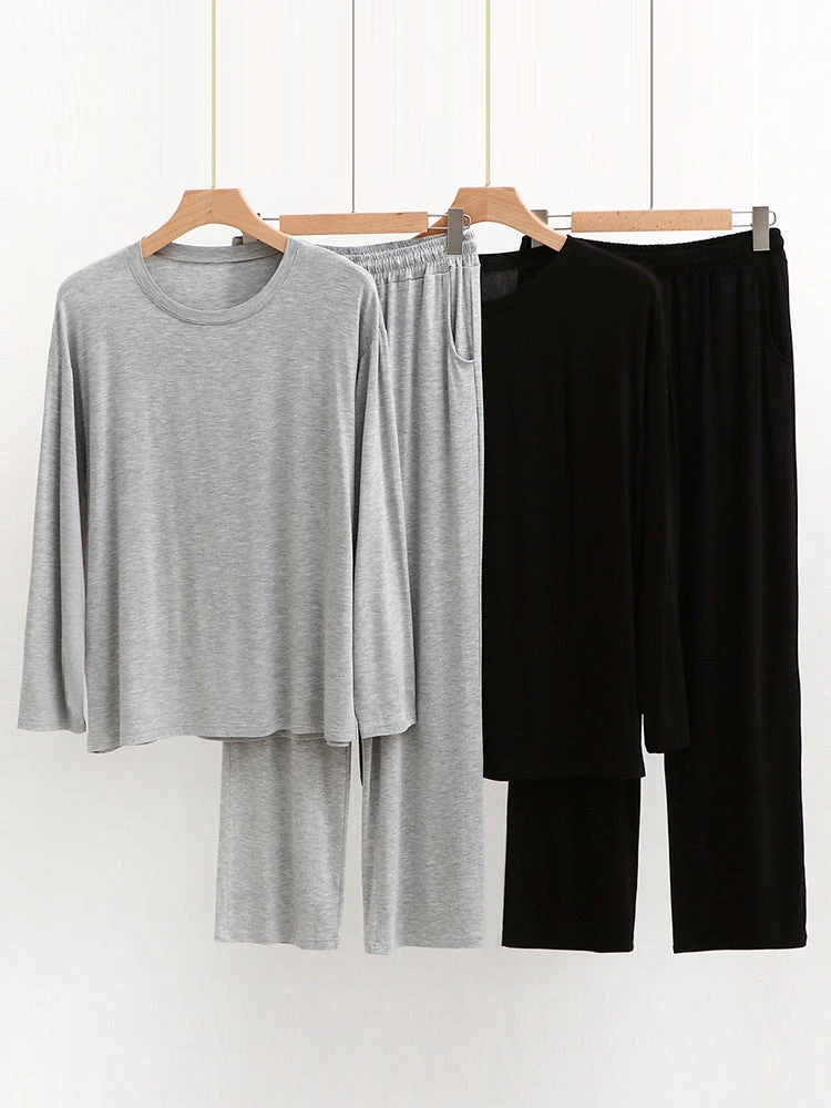 Modal Men's Long Sleeve Long Pants Pajamas | Deep Pocket Thin Plus Size Soft Breathable Loungewear(Modal Mens Long Sleeve Long Pants Pajamas Deep Pocket Thin Plus Size Soft Breathable Loungewear) 8 Modal Men's Long Sleeve Long Pants Pajamas | Deep Pocket Thin Plus Size Soft Breathable Loungewear(Modal Mens Long Sleeve Long Pants Pajamas Deep Pocket Thin Plus Size Soft Breathable Loungewear) - Image 8